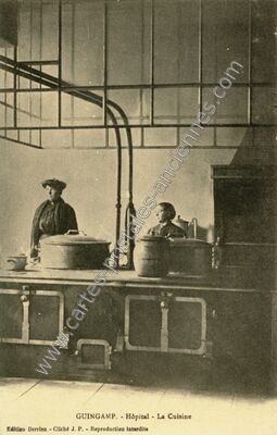 Carte postale ancienne Hôpital - La Cuisine — Guingamp (Côtes-d'Armor)