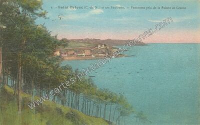 Carte postale ancienne Panorama pris de la Pointe de Cesson — Saint-Brieuc (Côtes-d'Armor)