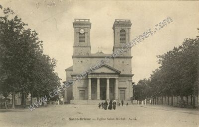 Carte postale ancienne Eglise Saint-Michel — Saint-Brieuc (Côtes-d'Armor)