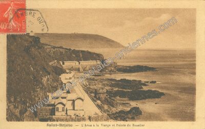Carte postale ancienne L'Anse à la Vierge et Pointe du Roselier — Saint-Brieuc (Côtes-d'Armor)