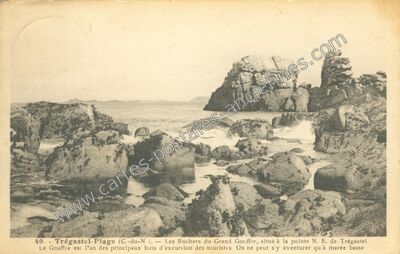 Carte postale ancienne Les Rochers du Grand Gouffre — Trégastel (Côtes-d'Armor)