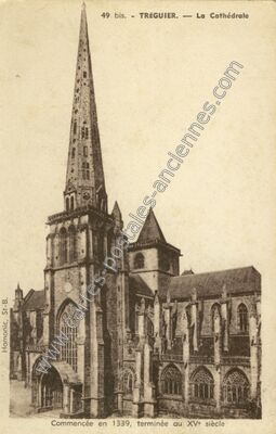Carte postale ancienne La Cathédrale — Tréguier (Côtes-d'Armor)