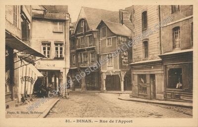Carte postale ancienne Rue de l'Apport — Dinan (Côtes-d'Armor)