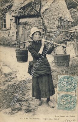 Carte postale ancienne Au Pays Creusois — Non Localisée (Creuse)