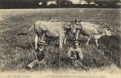 Carte postale ancienne Au Pays Creusois — Non Localisée (Creuse)