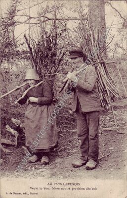 Carte postale ancienne Au Pays Creusois — Non Localisée (Creuse)