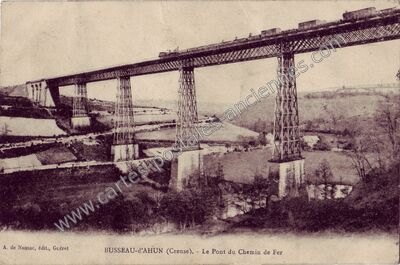 Carte postale ancienne Busseau d'Ahun — Ahun (Creuse)