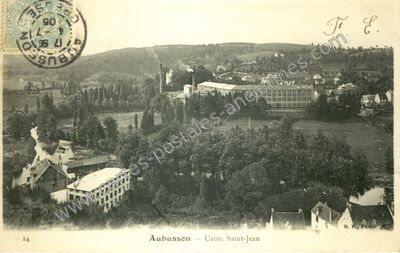 Carte postale ancienne Usine Saint-Jean — Aubusson (Creuse)