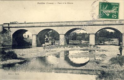 Carte postale ancienne Pont a la Chatte — Bonnat (Creuse)