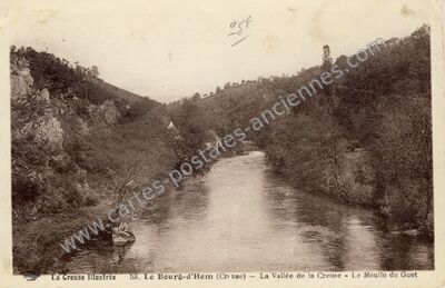 Carte postale ancienne La Vallée de la Creuse - Le Moulin du Guet — Le Bourg-d'Hem (Creuse)