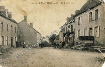 Carte postale ancienne La Grande Rue — La Cellette (Creuse)