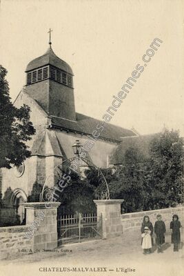 Carte postale ancienne L'Eglise — Châtelus-Malvaleix (Creuse)