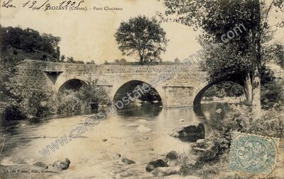 Carte postale ancienne Pont Charreau — Crozant (Creuse)