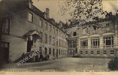 Carte postale ancienne Établissement Thermal — Évaux-les-Bains (Creuse)