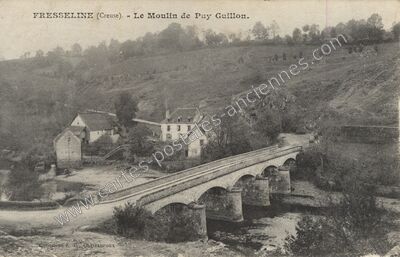 Carte postale ancienne Le Moulin de Puy Guillon — Fresselines (Creuse)