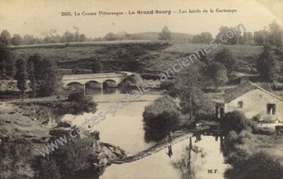 Carte postale ancienne La Creuse Pittoresque - Les bords de la Gartempe — Le Grand-Bourg (Creuse)