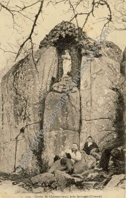 Carte postale ancienne Chateauvieux — Pionnat (Creuse)