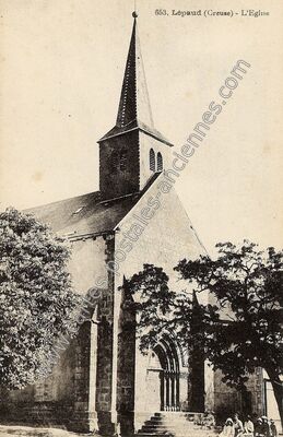 Carte postale ancienne L'Eglise — Lépaud (Creuse)