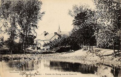 Carte postale ancienne Entrée du Bourg vue du Querroir — Lépaud (Creuse)