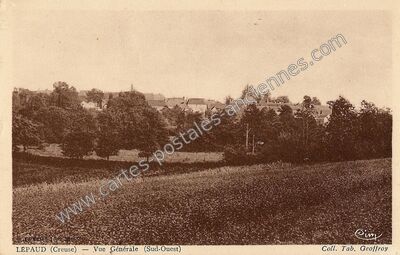 Carte postale ancienne Vue Générale (Sud-Ouest) — Lépaud (Creuse)