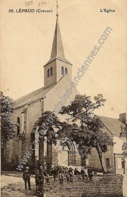 Carte postale ancienne L'Église — Lépaud (Creuse)