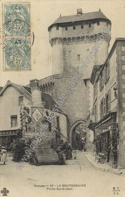 Carte postale ancienne Porte Saint-Jean — La Souterraine (Creuse)