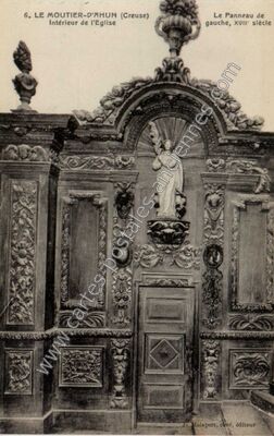 Carte postale ancienne Intérieur de l'Eglise — Moutier-d'Ahun (Creuse)