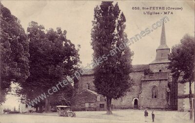 Carte postale ancienne L'Eglise — Sainte-Feyre (Creuse)