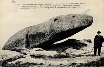 Carte postale ancienne Les Pierres Jaumatres — Toulx-Sainte-Croix (Creuse)