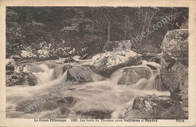 Carte postale ancienne Le Thaurion — Vallieres (Creuse)