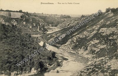 Carte postale ancienne Vue sur la Petite Creuse — Fresselines (Creuse)