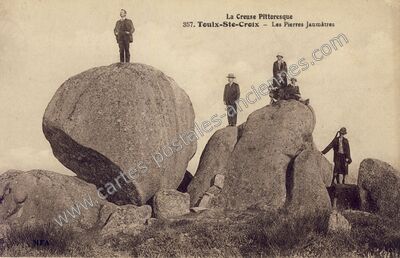 Carte postale ancienne La Creuse Pittoresque - Les Pierres Jaumâtres — Toulx-Sainte-Croix (Creuse)
