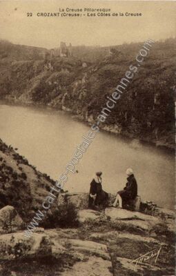Carte postale ancienne La Creuse Pittoresque - Les Côtes de la Creuse — Crozant (Creuse)