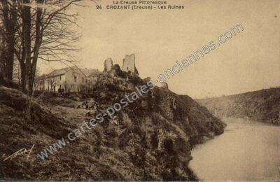 Carte postale ancienne La Creuse Pittoresque - Les Ruines — Crozant (Creuse)