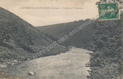 Carte postale ancienne Vallée du Thaurion — Châtelus-le-Marcheix (Creuse)