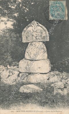 Carte postale ancienne Croix de St-Berbère — Moutier-Rozeille (Creuse)