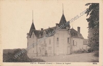 Carte postale ancienne Chateau de Bogenet — Pionnat (Creuse)