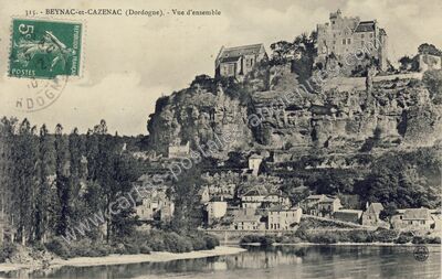 Carte postale ancienne Vue d'ensemble — Beynac-et-Cazenac (Dordogne)