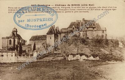 Carte postale ancienne Chateau de Biron — Biron (Dordogne)