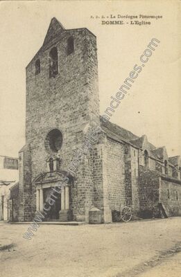 Carte postale ancienne L'Eglise — Domme (Dordogne)