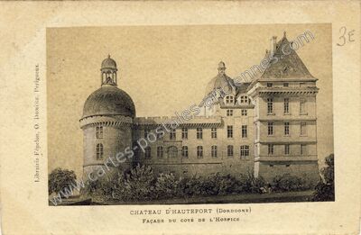 Carte postale ancienne Chateau de Hautefort — Hautefort (Dordogne)