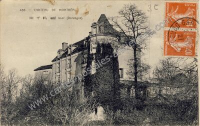 Carte postale ancienne Chateau de Montreal — Issac (Dordogne)