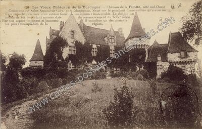 Carte postale ancienne Chateau de Filolie — Saint-Amand-de-Coly (Dordogne)