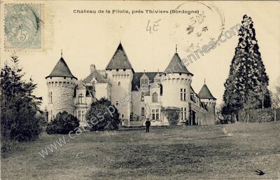 Carte postale ancienne Chateau de Filolie — Thiviers (Dordogne)
