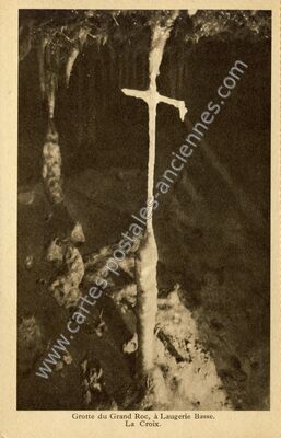 Carte postale ancienne Laugerie Basse — Manaurie (Dordogne)