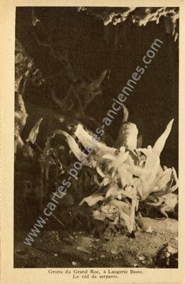 Carte postale ancienne Laugerie Basse — Manaurie (Dordogne)