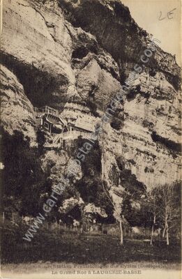 Carte postale ancienne Laugerie Basse — Manaurie (Dordogne)