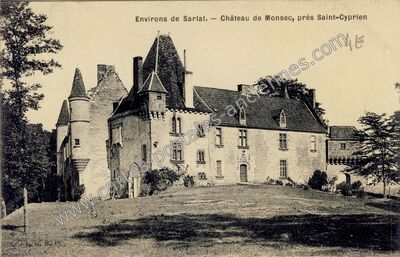 Carte postale ancienne Chateau de Monsec — Mouzens (Dordogne)