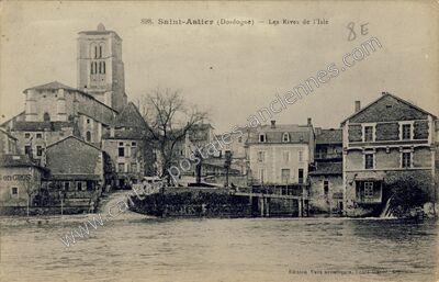 Carte postale ancienne Les Rives de l'Isle — Saint-Astier (Dordogne)