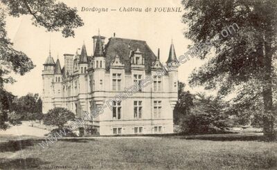 Carte postale ancienne Chateau de Fournil — Saint-Laurent-des-Hommes (Dordogne)